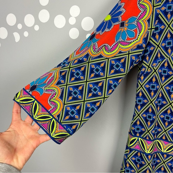 Laundry By Shelli Segal Shift Moroccan Dress Size Large - Picture 4 of 7